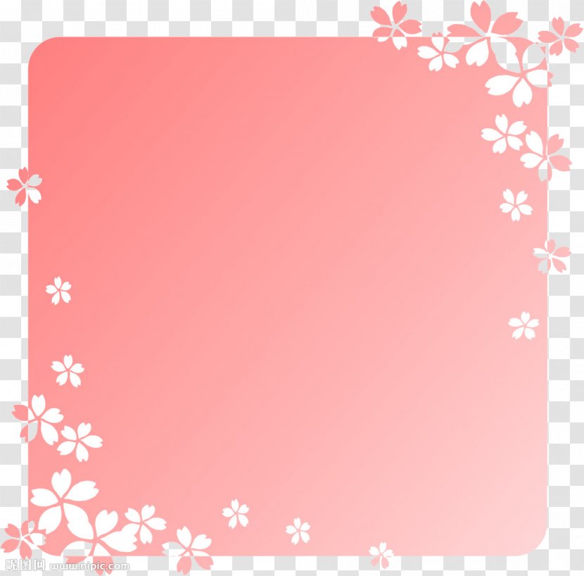 Clip Art Image Vector Graphics Download - Animation - Cherry Blossom Border Transparent PNG