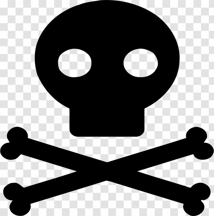 Skull And Crossbones Human Symbolism Bones Stencil - Death Transparent PNG