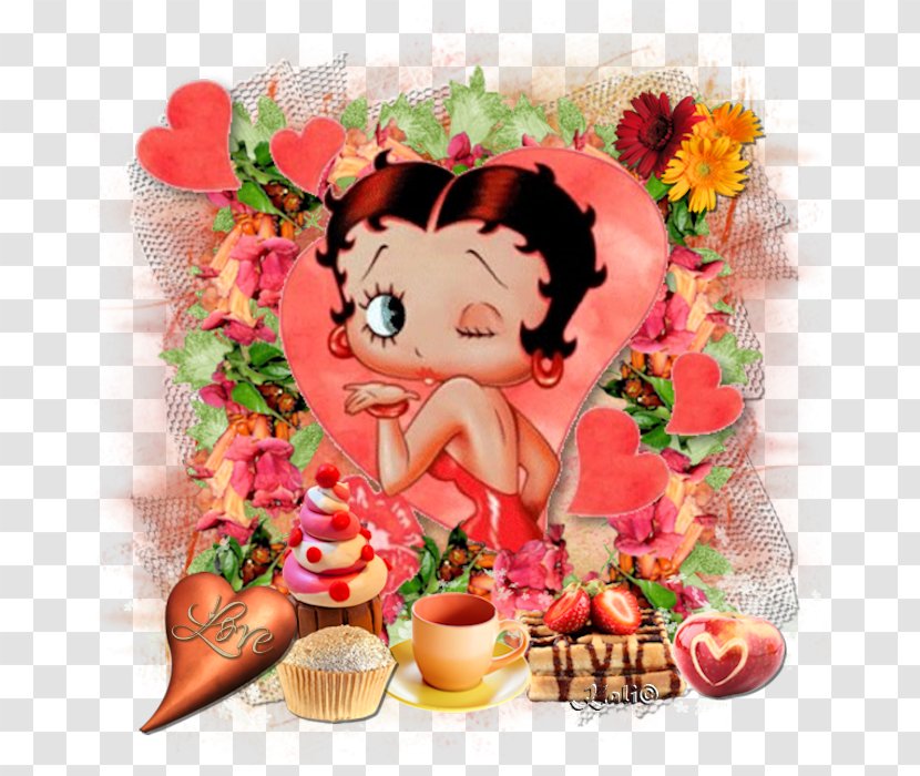 Betty Boop Image Morning Cartoon Floral Design - Heart Transparent PNG