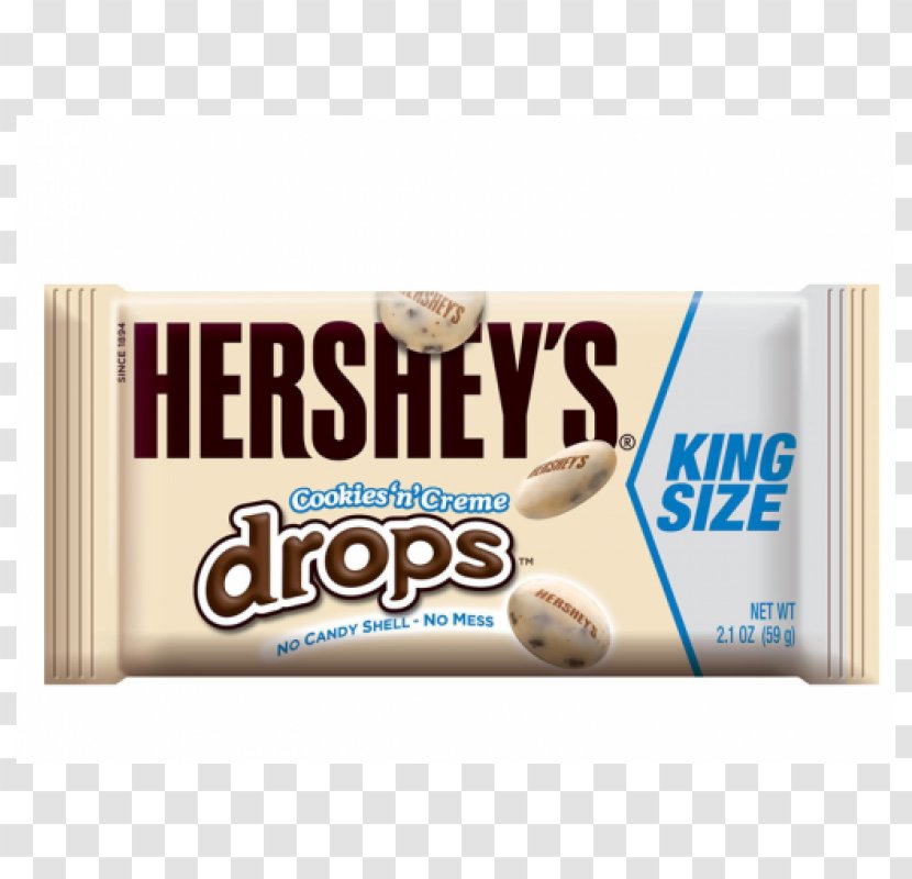 Hershey's Cookies 'n' Creme Drops Chocolate Bar White Dairy Products - Cream Drop Transparent PNG