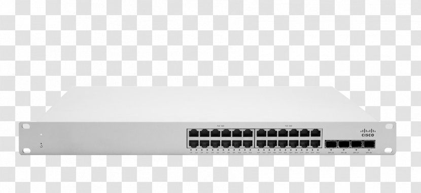 Stackable Switch Network Cisco Meraki Gigabit Ethernet Power Over - Electronic Device Transparent PNG