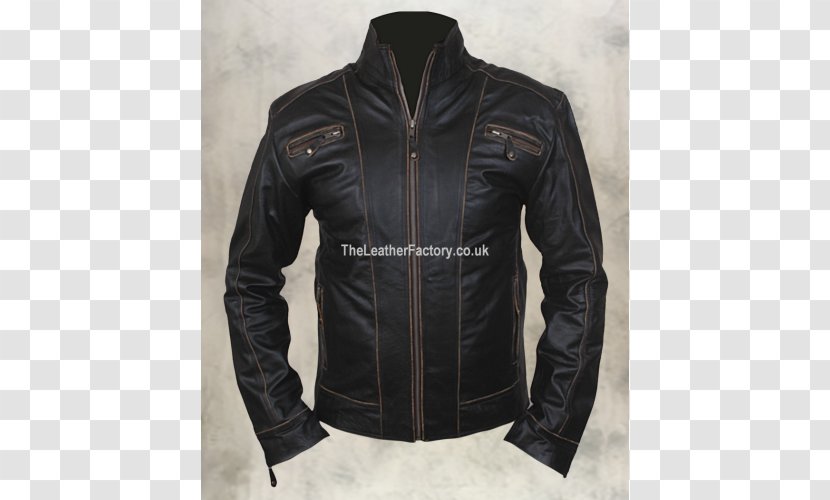 Leather Jacket Coat Cowhide - Solid Transparent PNG