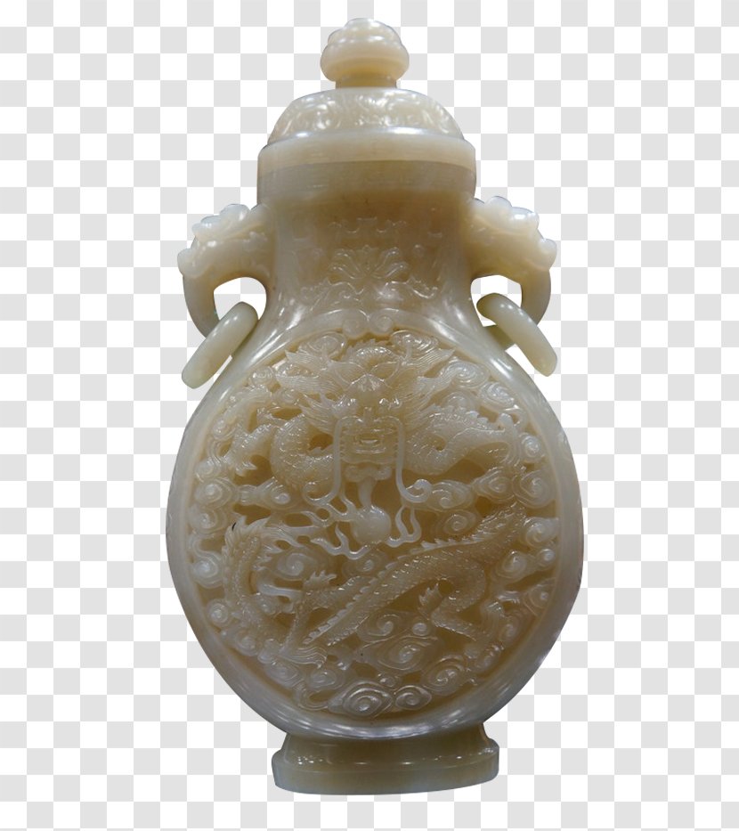 Qing Dynasty Jade Vase Download - Bottle - White In Transparent PNG