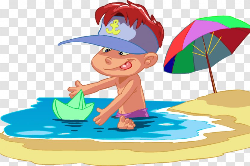 Cartoon Beach Clip Art Transparent PNG