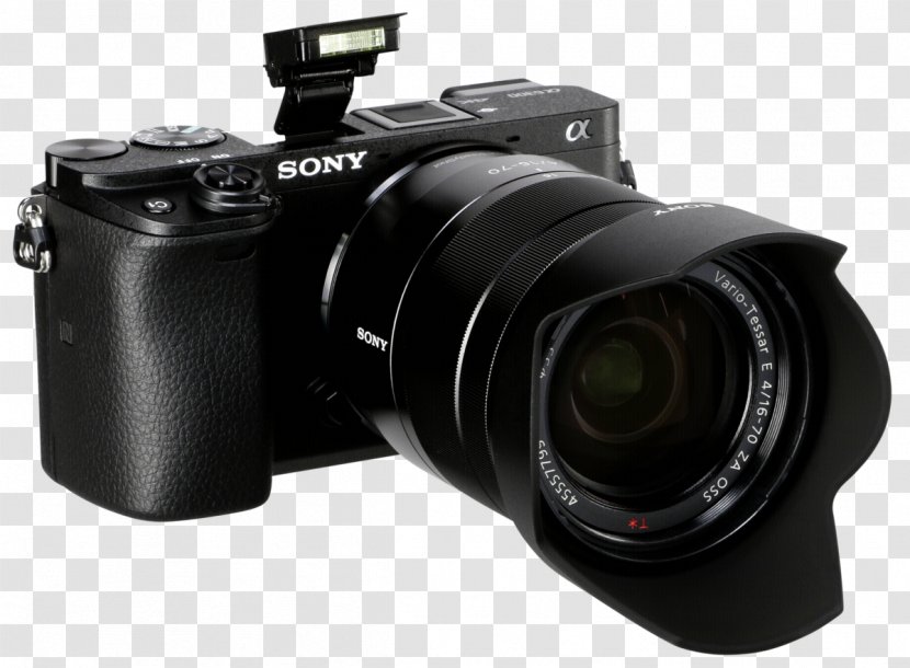 Digital SLR Sony α6000 Mirrorless Interchangeable-lens Camera α6500 Lens - Cameras Optics Transparent PNG
