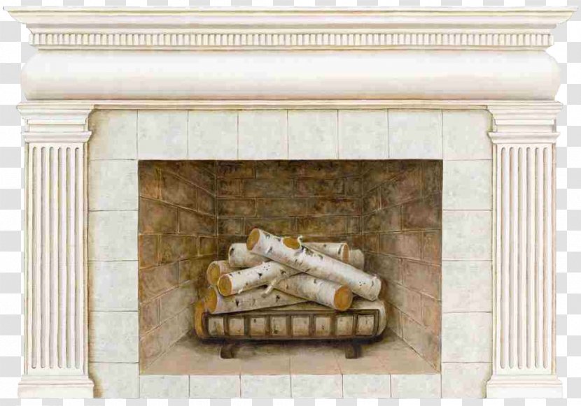 Mural Fireplace Painting Wall Wallpaper - Interior Design Services - Hand Painted Stove Material Free To Pull Transparent PNG