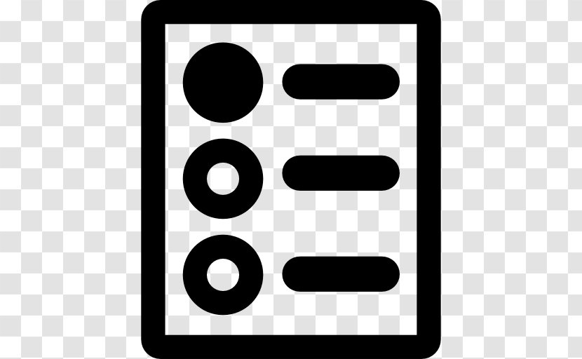 Rectangle Area Black And White - Clipboard Transparent PNG