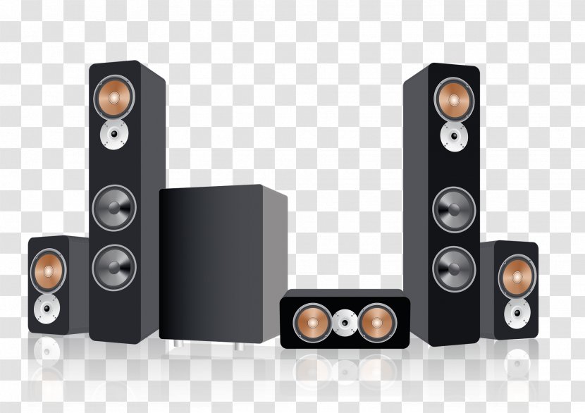 Home Theater Systems Surround Sound Audio Loudspeaker - Silhouette - Flower Transparent PNG