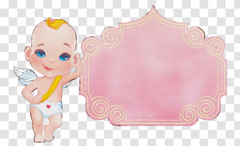 Pink Cartoon Child Doll Toy Transparent PNG