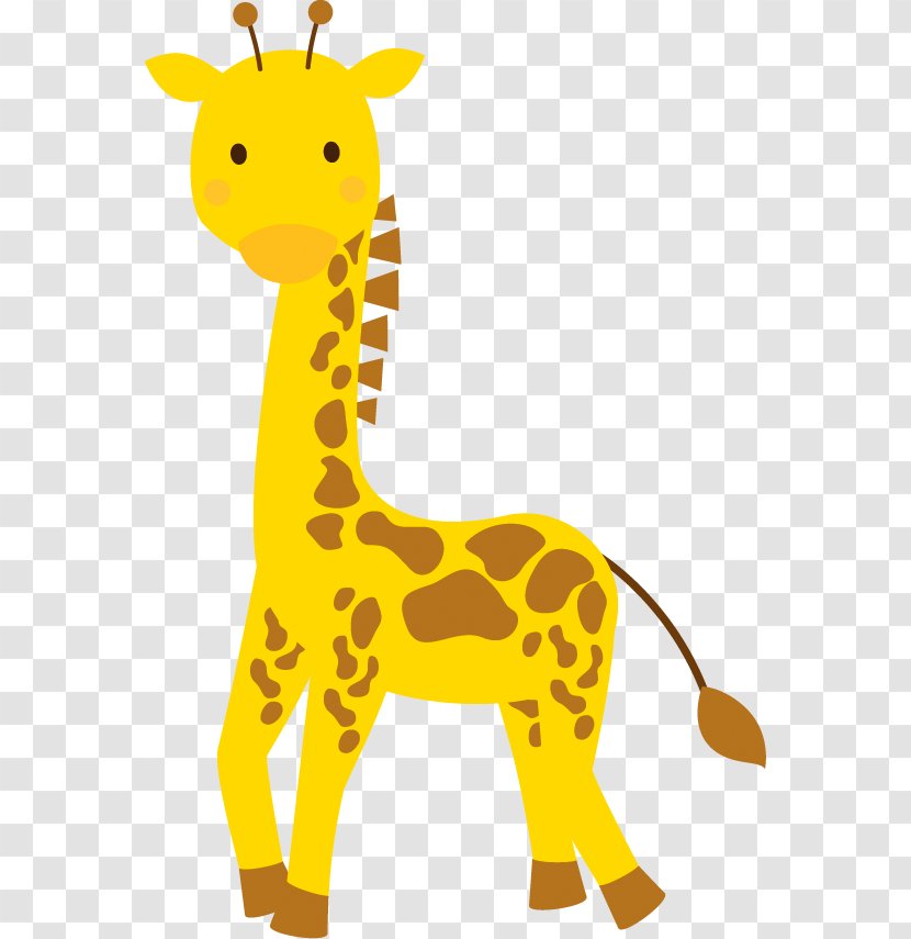 Cartoon Giraffe Baby Clipart. - Giraffidae - Yellow Transparent PNG
