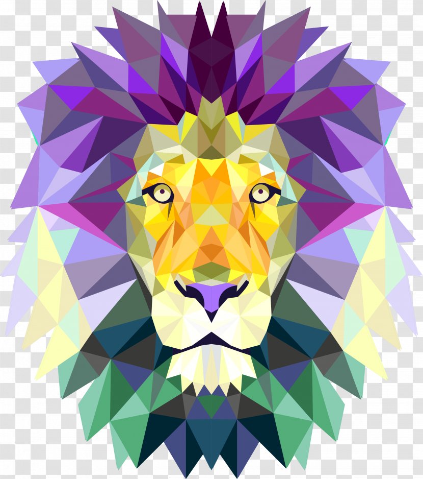 Lion Design Poster Illustration Art - Symmetry Transparent PNG