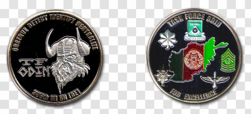 Challenge Coin Silver Task Force ODIN Medal Transparent PNG