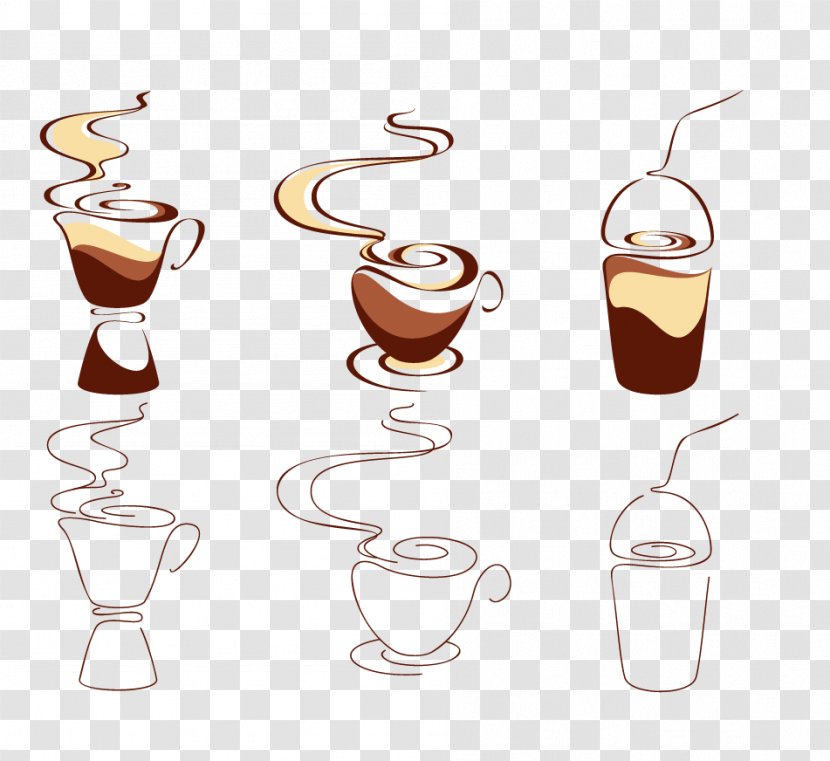 Coffee Cup Tea Cafe - Vector Machine Transparent PNG