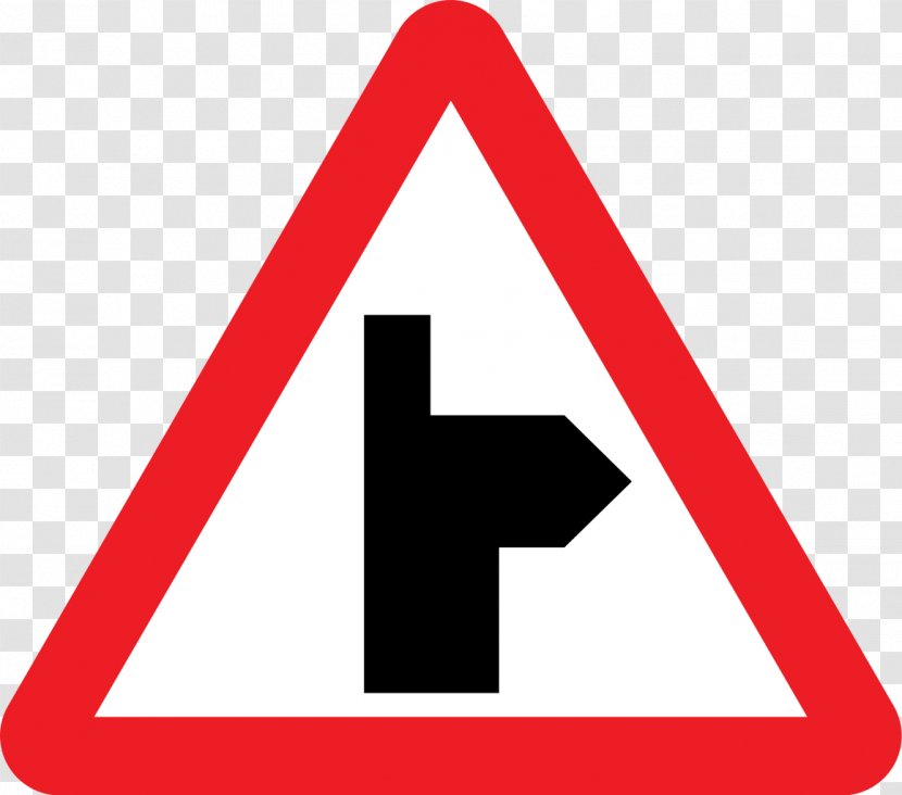 Road Signs In Singapore The Highway Code Traffic Sign Staggered Junction - Logo Transparent PNG