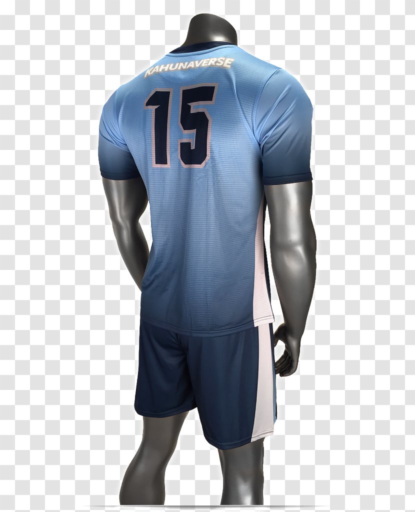Jersey T-shirt Uniform Sleeve - Blue Transparent PNG