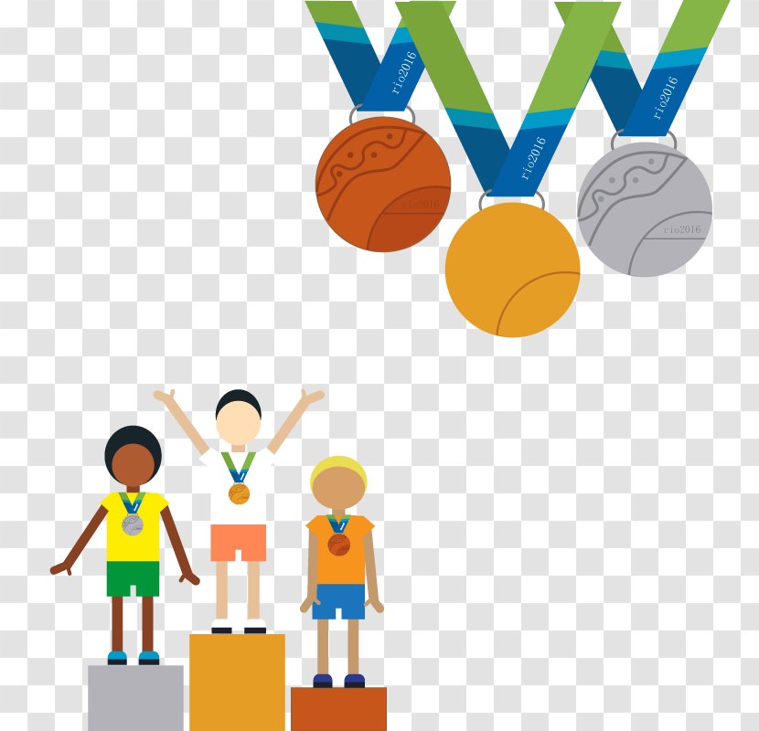 Rio De Janeiro 2016 Summer Olympics Olympic Sports Euclidean Vector - Human Behavior - Award Transparent PNG