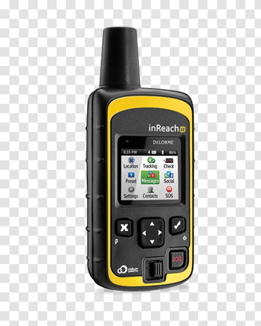 GPS Navigation Systems Delorme Ag009871201 Inreach Se Garmin InReach Explorer+ SPOT Satellite Messenger - Ltd - Safety Gear Transparent PNG