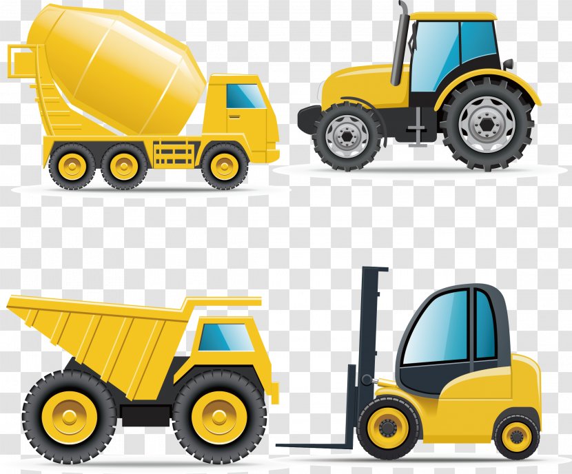 Car Heavy Equipment Architectural Engineering Truck Clip Art - Wheel - Rollers Mud Tanker Earthmoving Vehicle Transparent PNG