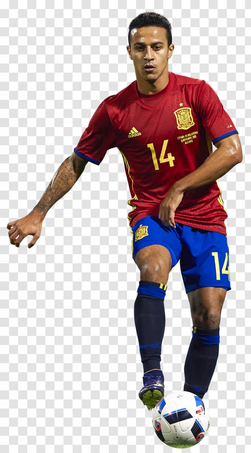 Thiago Alcántara Football Player Jersey Sport - Uniform Transparent PNG
