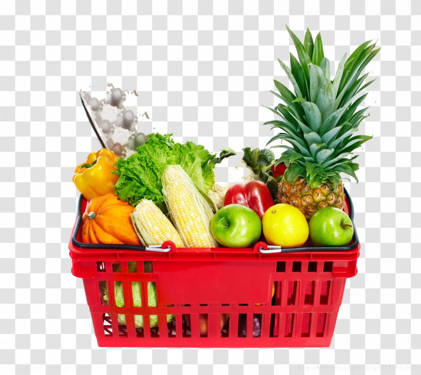 Vegetable Fruit Supermarket Basket - A Of Vegetables Transparent PNG