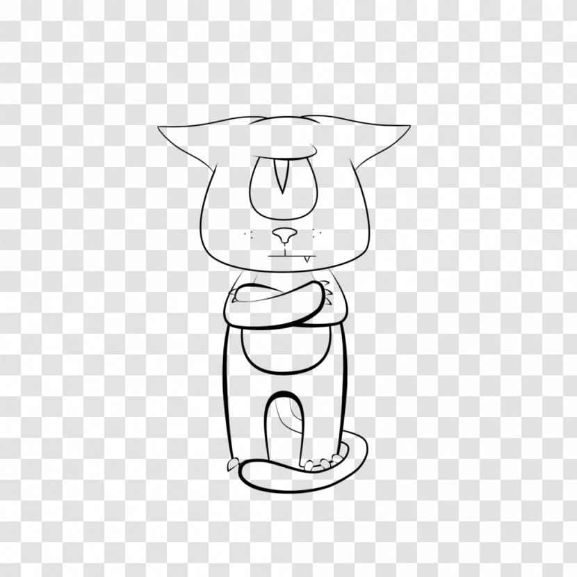 Line Art Drawing Cat Cartoon Clip - Flower Transparent PNG