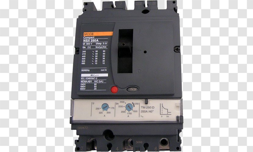 Circuit Breaker Square D Schneider Electric Electricity Low Voltage - Contactor Transparent PNG