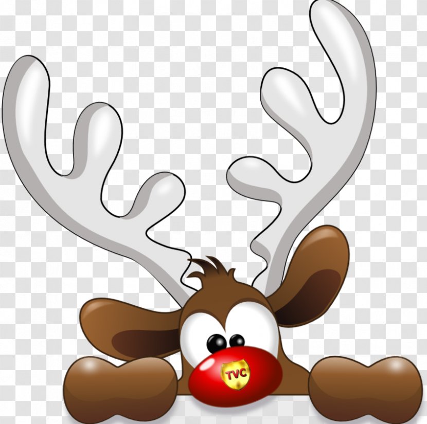 Rudolph Reindeer Santa Claus Christmas Clip Art - Horn - The Red Nosed Transparent PNG