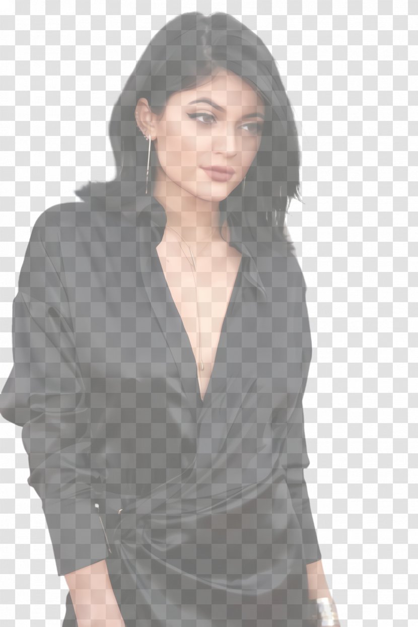 Clothing Black Outerwear Sleeve Blouse - Long Hair Blazer Transparent PNG