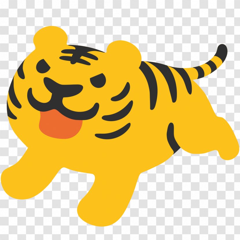 Emojipedia Tiger Noto Fonts Text Messaging - Animal Figure Transparent PNG