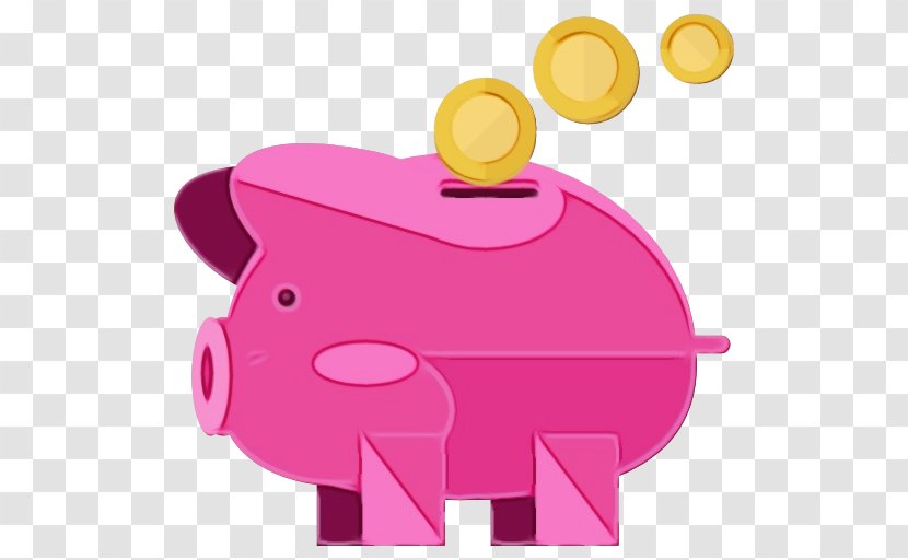 Piggy Bank - Paper - Domestic Pig Transparent PNG