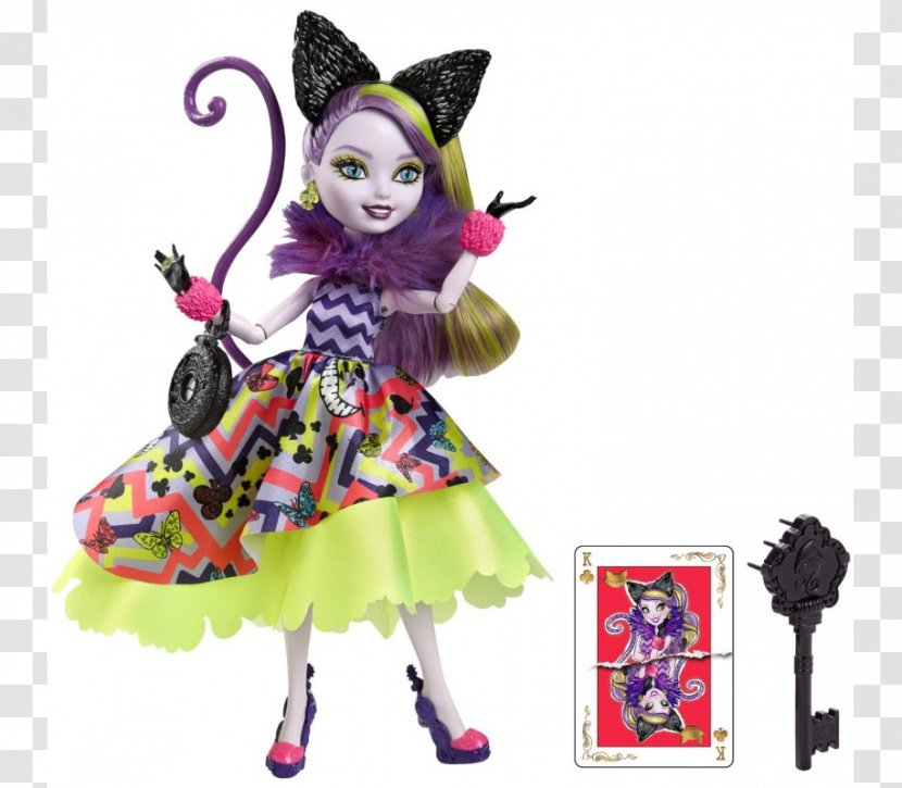 Ever After High Way Too Wonderland Kitty Cheshire Doll Toy Amazon.com Cat - Legacy Day Apple White Transparent PNG