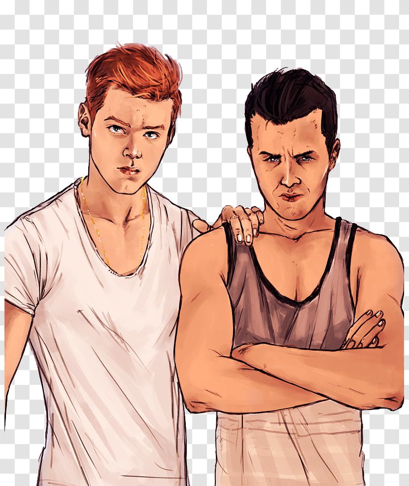 Noel Fisher Cameron Monaghan Ian Gallagher Shameless Mickey Milkovich - Cartoon - Watercolor Transparent PNG