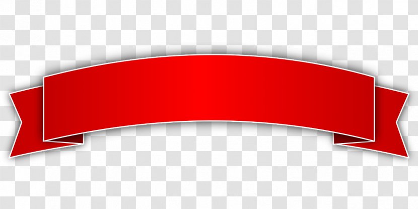 Logo Banner Ribbon - Red Transparent PNG