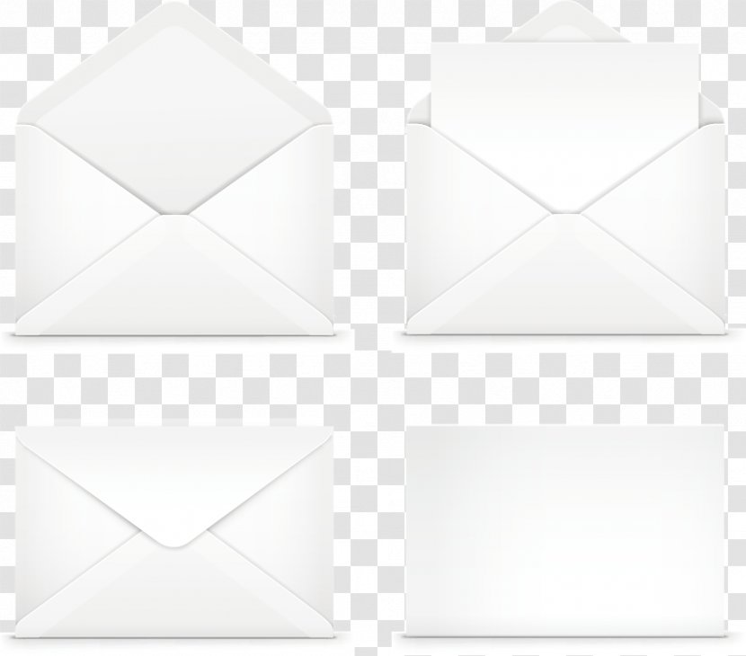 Paper Line Triangle Pattern - White - Envelope Transparent PNG