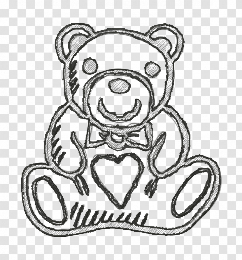 Hand Drawn Love Elements Icon Teddy Bear Icon Animals Icon Transparent PNG