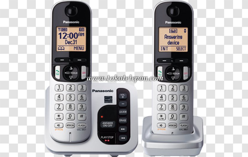 Digital Enhanced Cordless Telecommunications Answering Machines Telephone Home & Business Phones - Frame - Panasonic Phone Transparent PNG