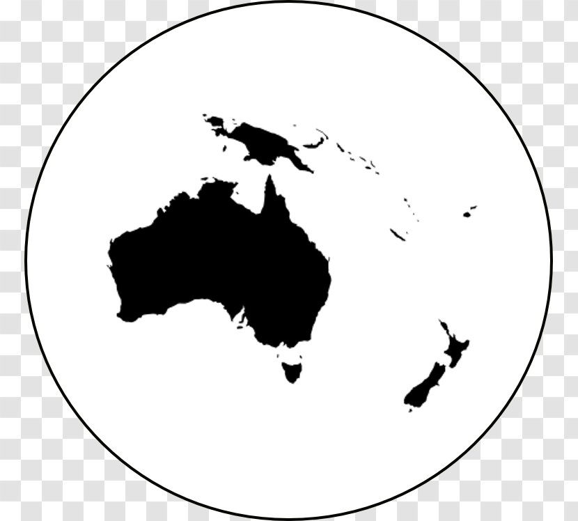 Australia Blank Map Vector Graphics Cartography - Monochrome - Papua New Guinea World Transparent PNG