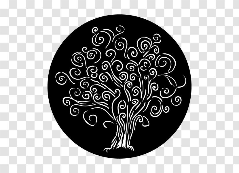 Gobo Circle Tree White Pattern - Light Transparent PNG