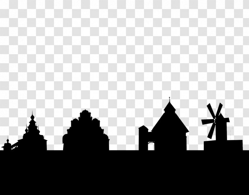 City Skyline Silhouette - Fullcap - Place Of Worship Building Transparent PNG