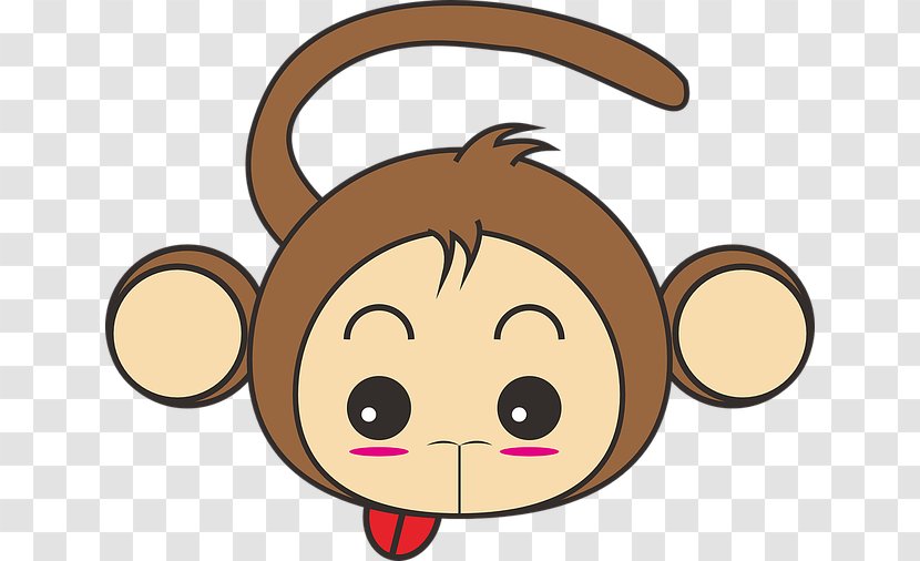 Monkey Cartoon Cuteness - Flower - Cute Transparent PNG