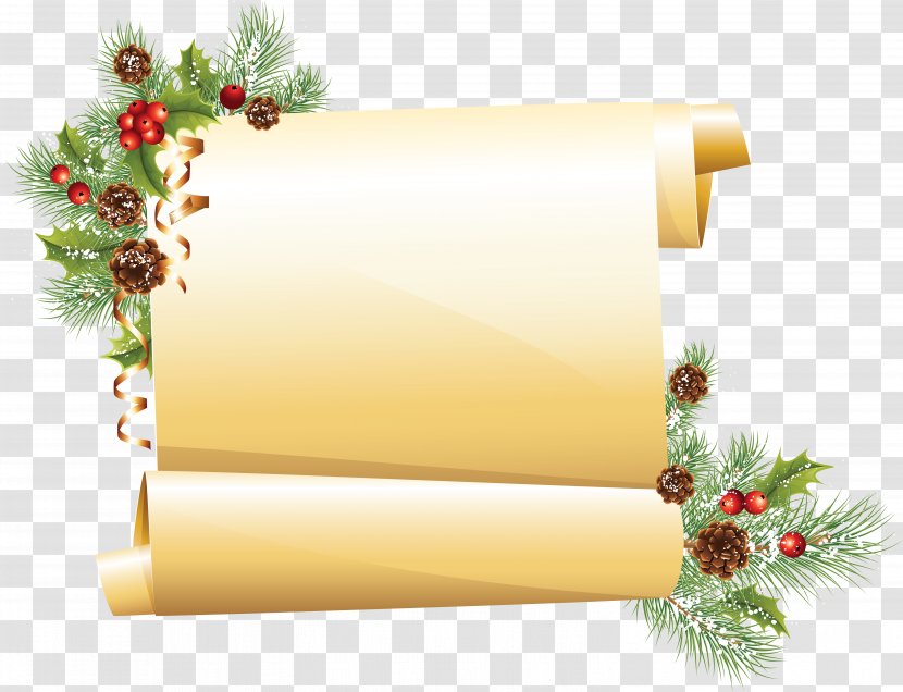 Santa Claus Paper Scroll Christmas Clip Art - Burning Letter A Transparent PNG