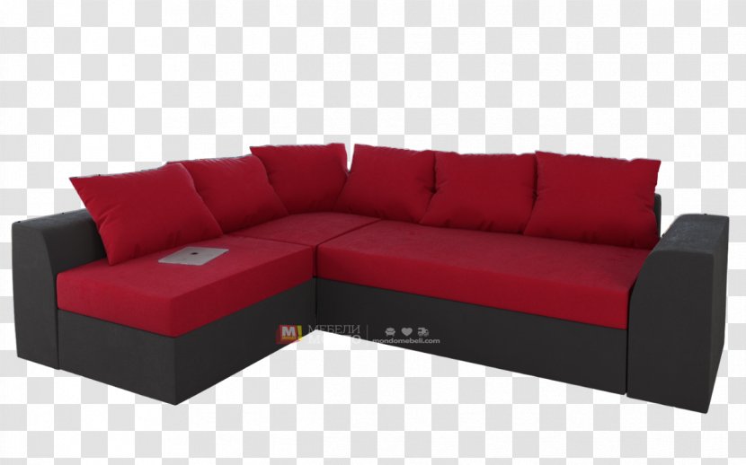 Sofa Bed Couch Angle Chaise Longue Furniture - Red Transparent PNG