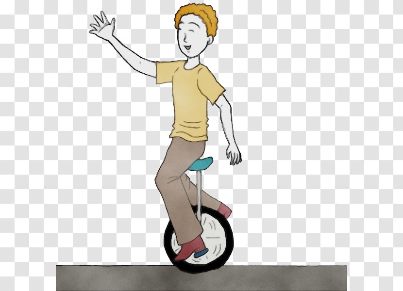 Unicycle Cycling Vehicle Cartoon Recreation - Wheel - Sports Equipment Bicycle Transparent PNG