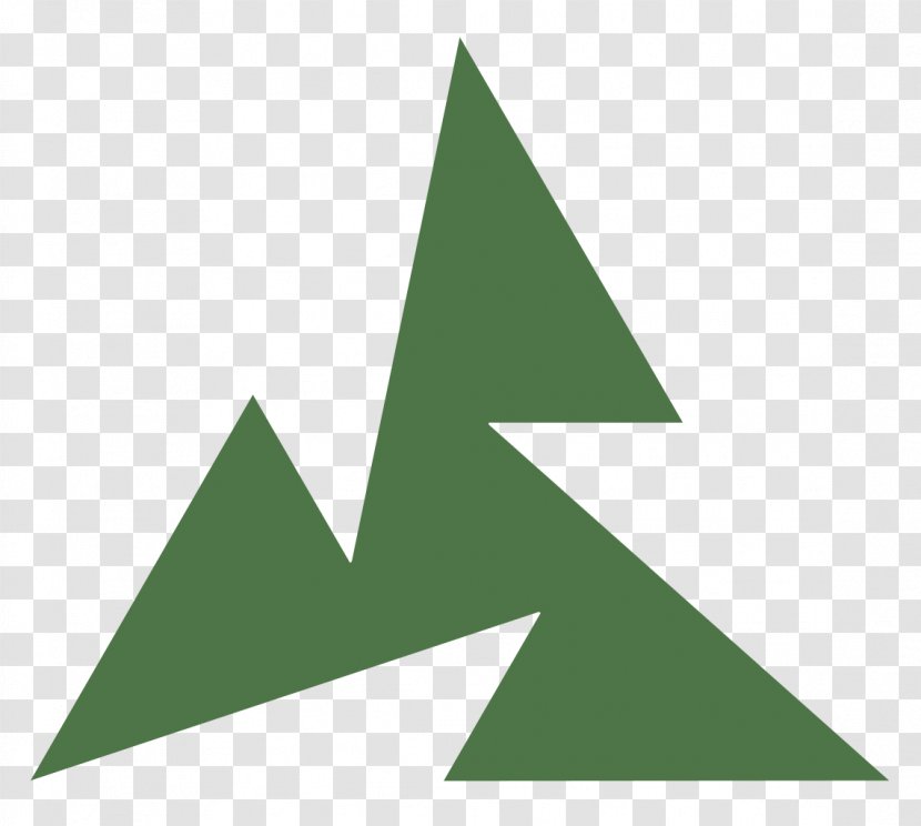 Triangle Leaf Font - Green Transparent PNG