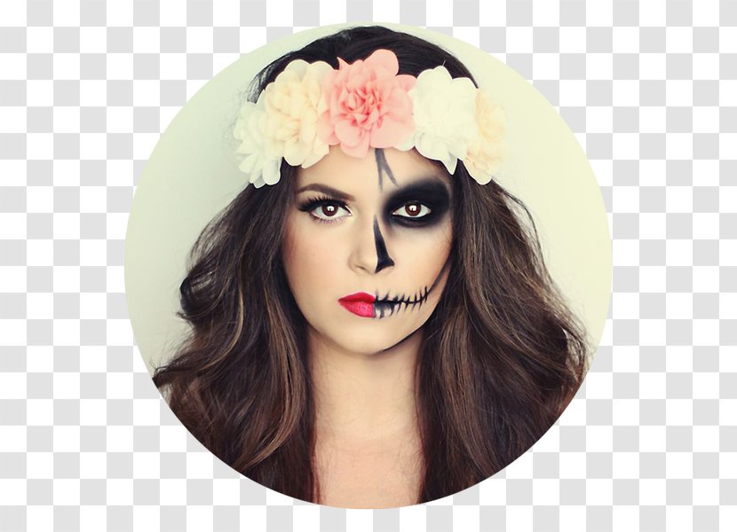 Day Of The Dead Calavera Halloween Cosmetics Make-up - Forehead Transparent PNG