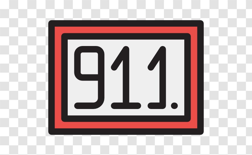 Emergency Telephone Number Call 9-1-1 - Vehicle Registration Plate Transparent PNG