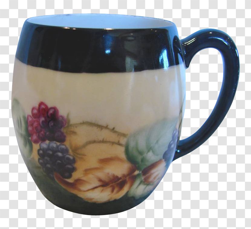 Mug Ceramic Porcelain Limoges Tableware - Drinkware - Hand Painted Transparent PNG