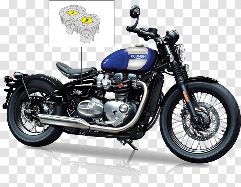 Triumph Motorcycles Ltd Bonneville Bobber - Motorcycle Transmission Transparent PNG