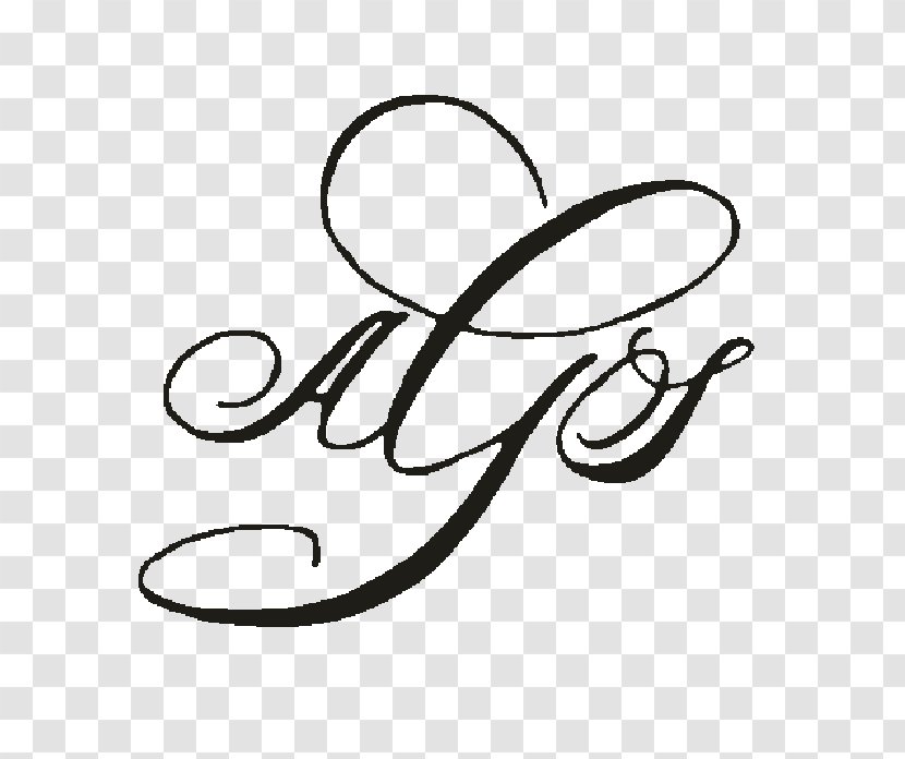 Calligraphy Art Monogram Font - Drawing Transparent PNG