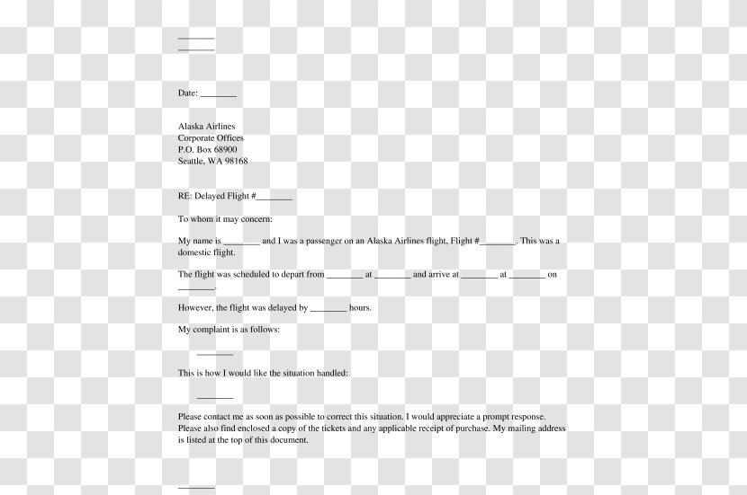 Template Letter Résumé Worksheet Document - Information - Complaint Transparent PNG